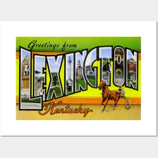 Greetings from Lexington, Kentucky - Vintage Large Letter Postcard Posters and Art
